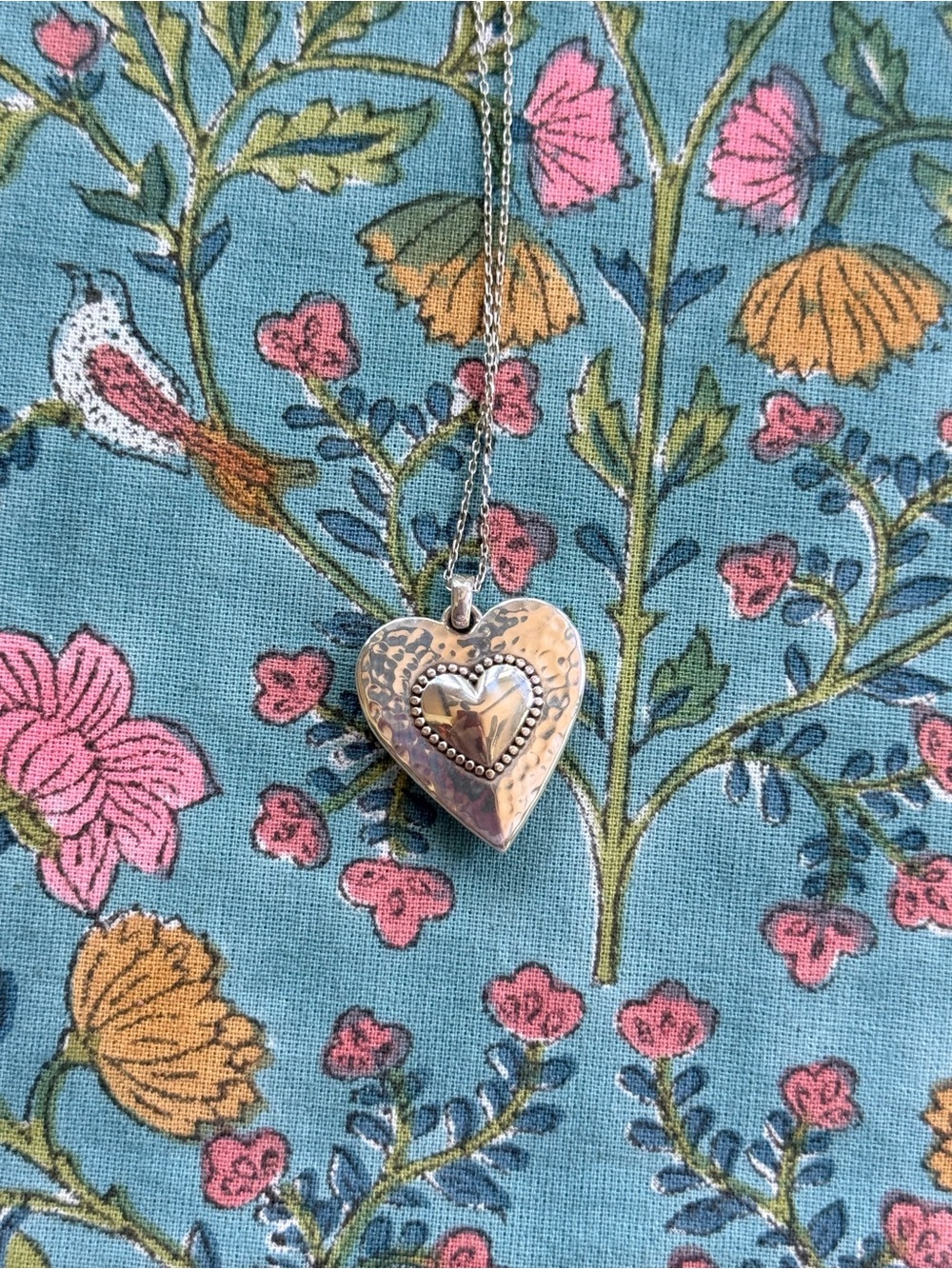 Brighton NWOT Pretty Tough Gem Heart Necklace. Adjustable Length. Silver plated - Picture 3 of 15